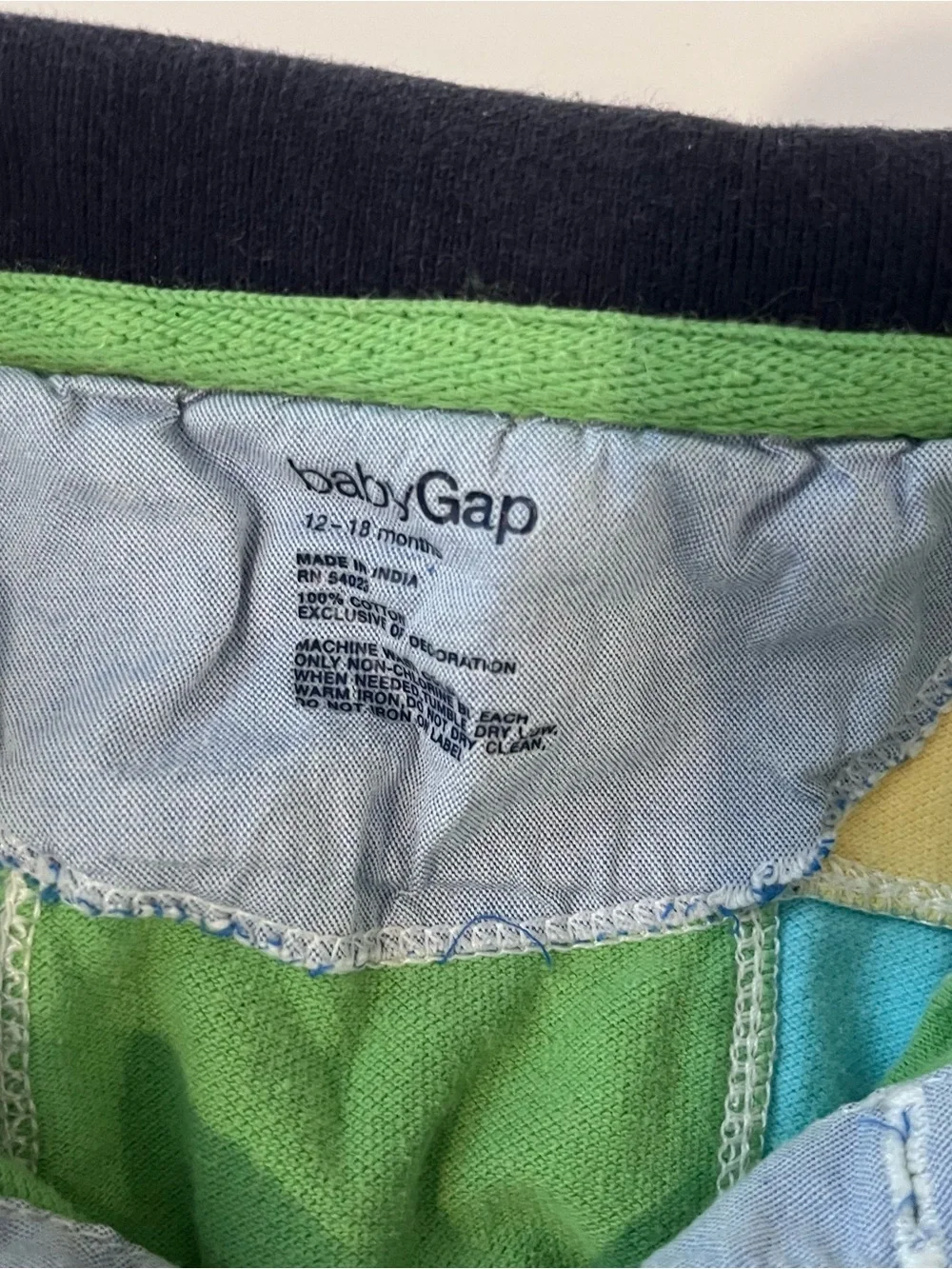 GAP Baby Patchwork Polo Romper 12-18m pique baby boy summer